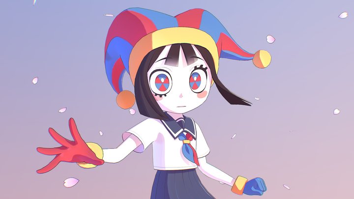 TADC Anime Sequence Pomni 3D Model