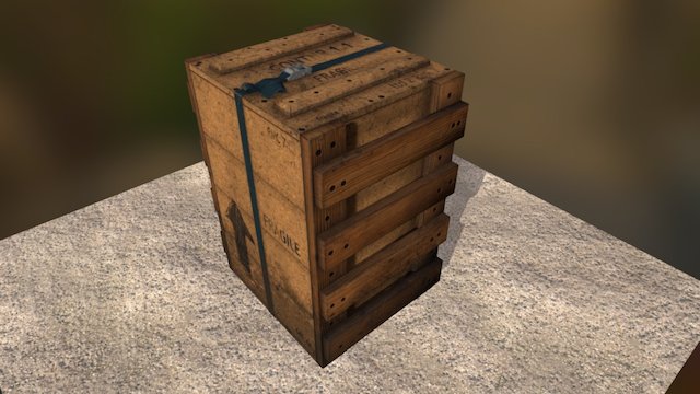 Wood crate Nr 998476 3D Model