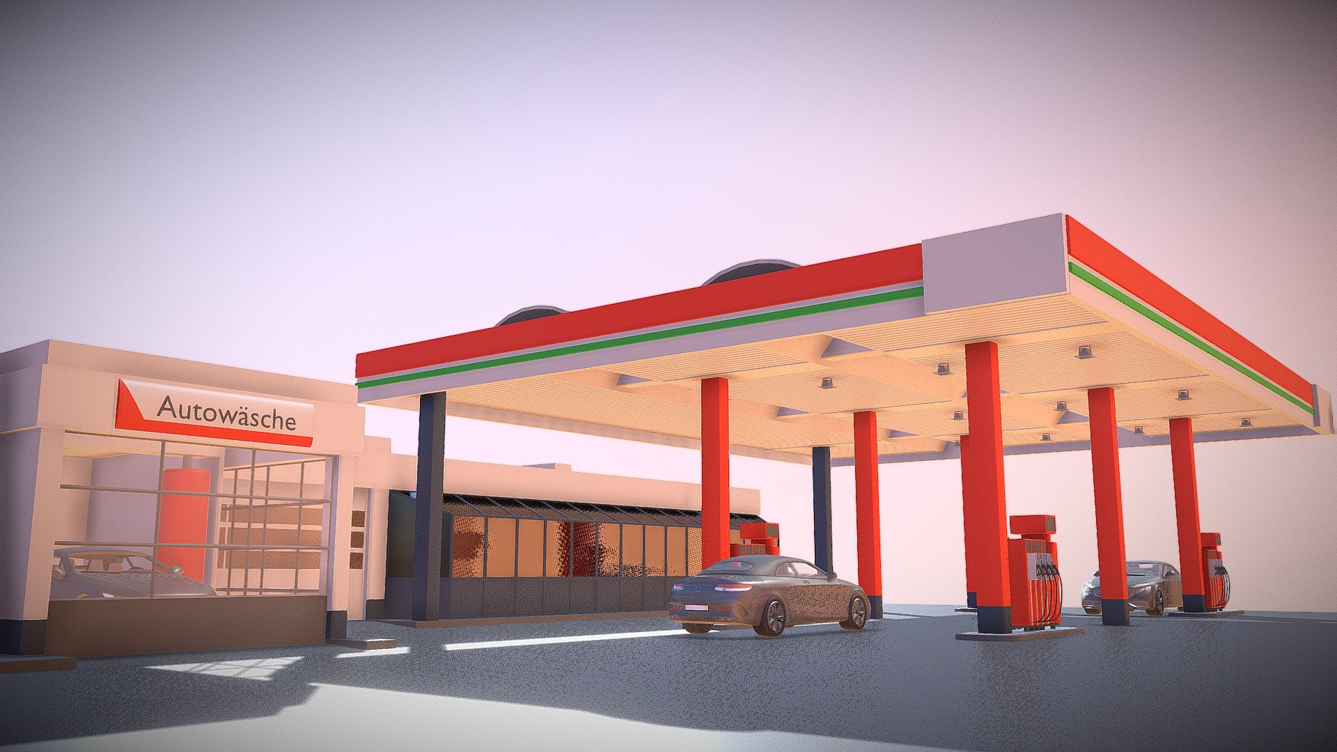 Gas Station Type 2 Wip 4 3d Model By Vis All 3d Vis All 7f846e3 Sketchfab