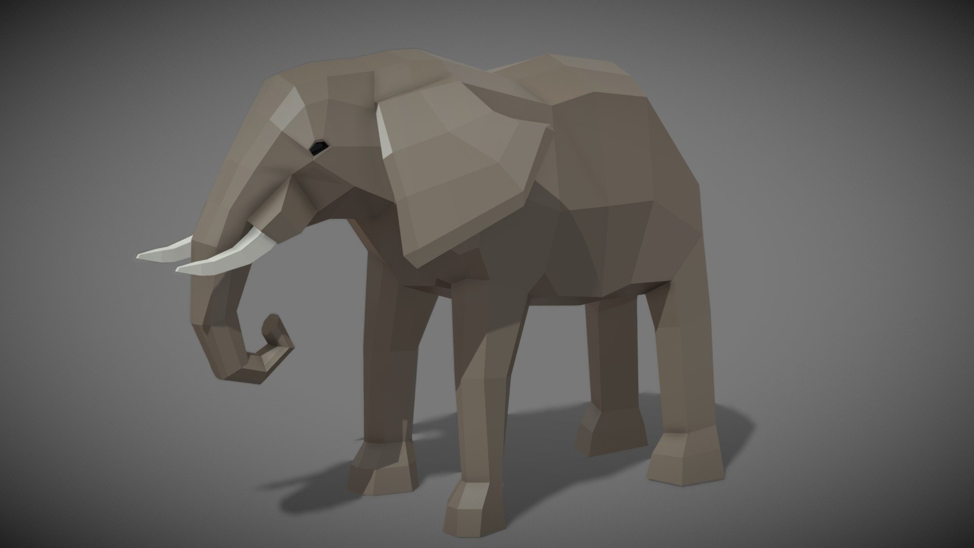 Low Poly Elephant Buy Royalty Free 3d Model By Ryan King Art