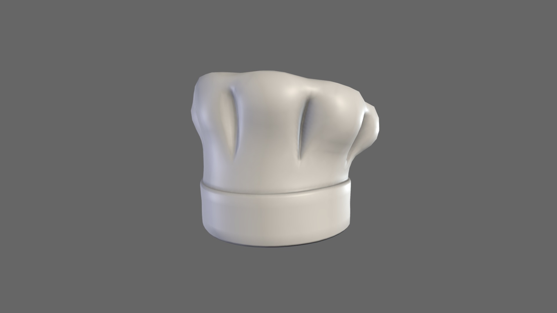 3D model Chef Hat - This is a 3D model of the Chef Hat. The 3D model is about a white ceramic cup.