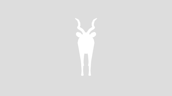 Low Poly Greater Kudu Antelope – Free 3D Model STL