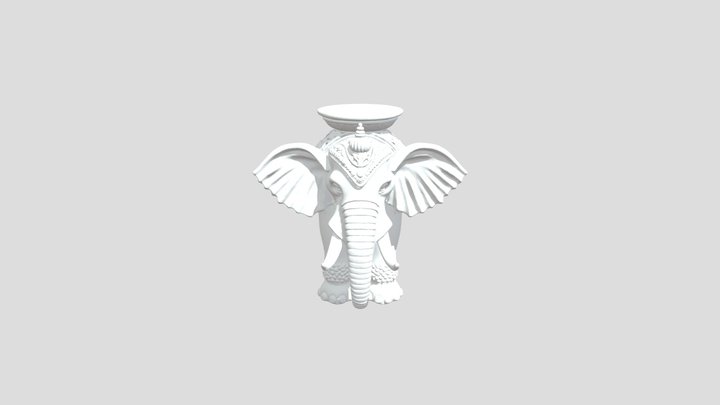 Ganesha Elephant planter base 3D Model