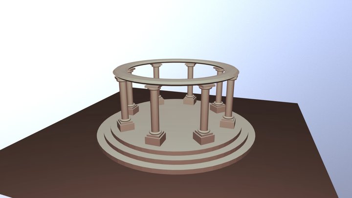 Primitive Columns 3D Model