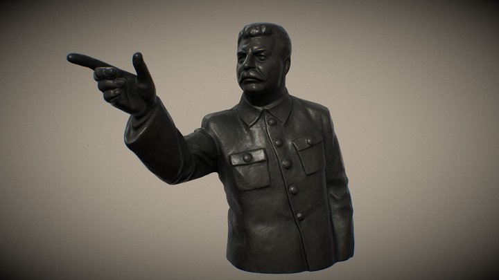 3D scan. Sculpture "Cadres Decide Everything". 3D Model