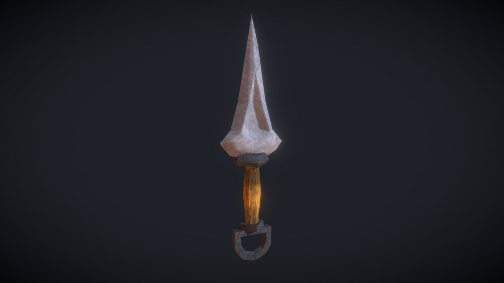 Stylized Low Poly Fantasy Dagger
