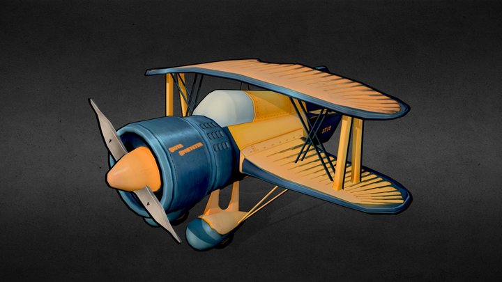 Flying Circus - Stylized Plane 3D Model