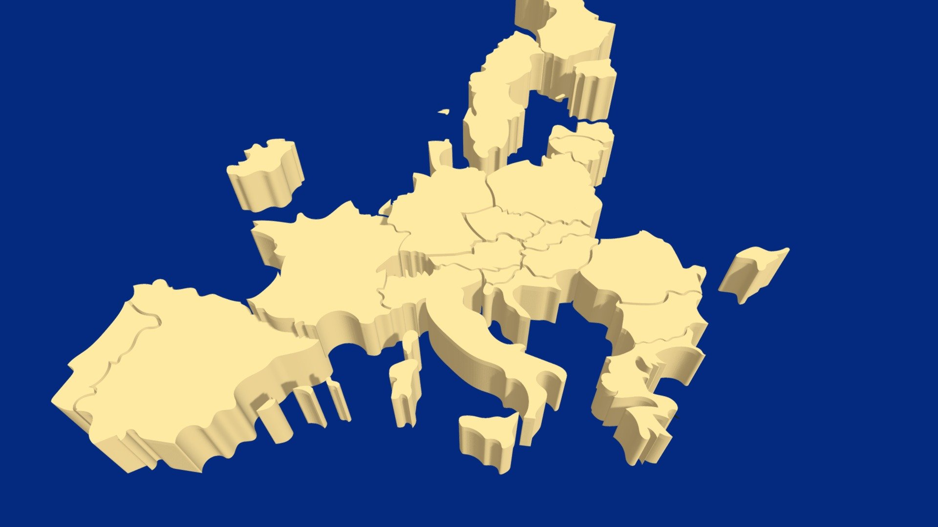 European Union Map - Download Free 3D Model By Carlos.Maciel [7f90639 ...