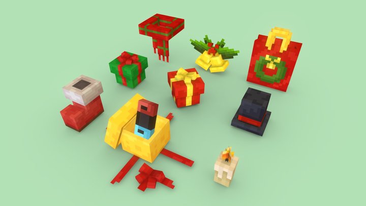 [Minecraft] Christmas Props – Modèle 3D gratuit STL