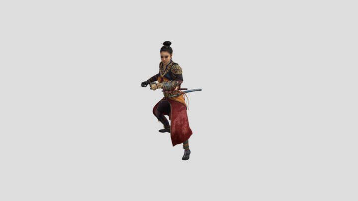 samurai1 min 3D Model