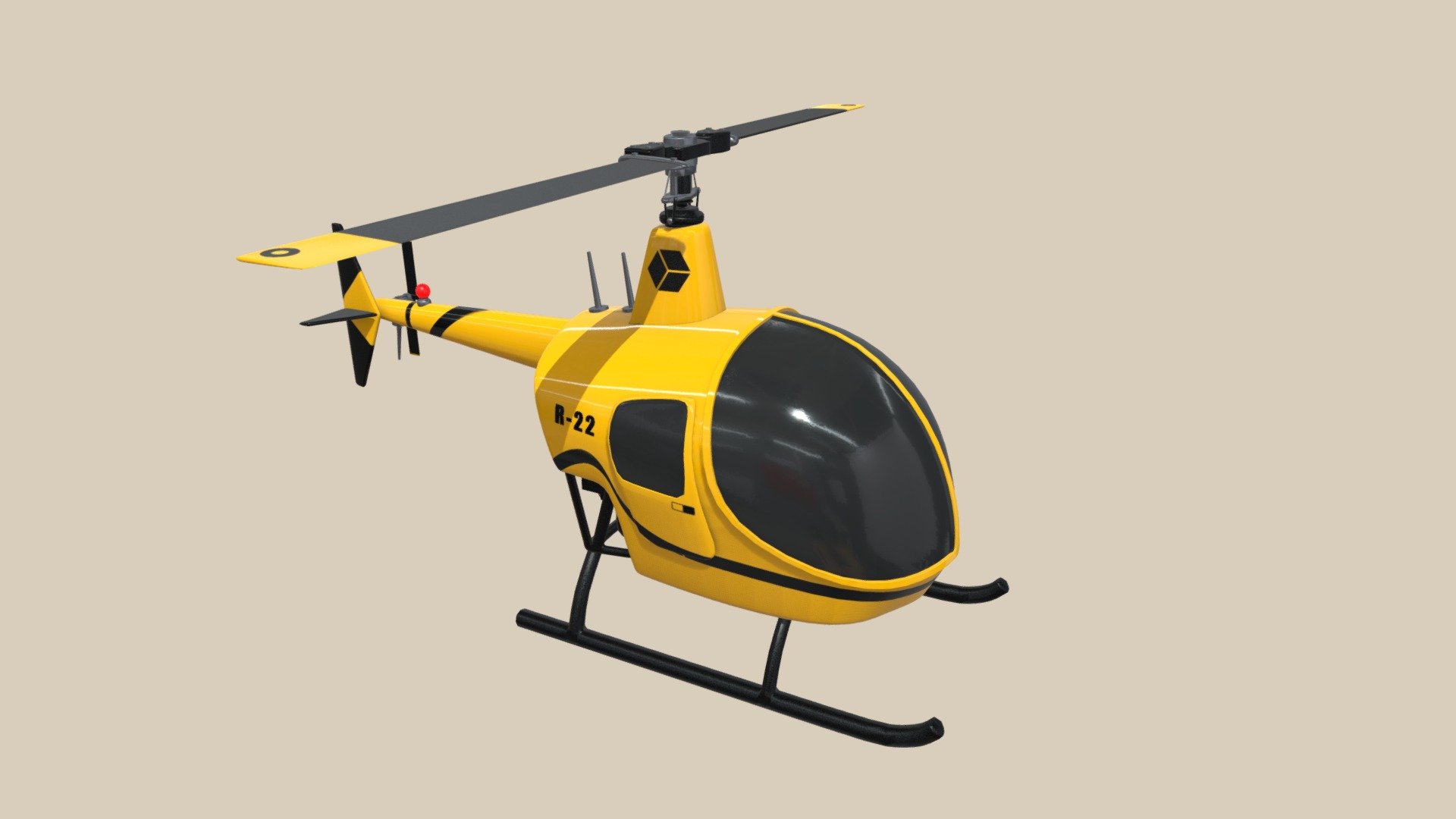 Stylized helicopter - 3D model by Ярослав Гурин (@gurinyae) [7f92357 ...