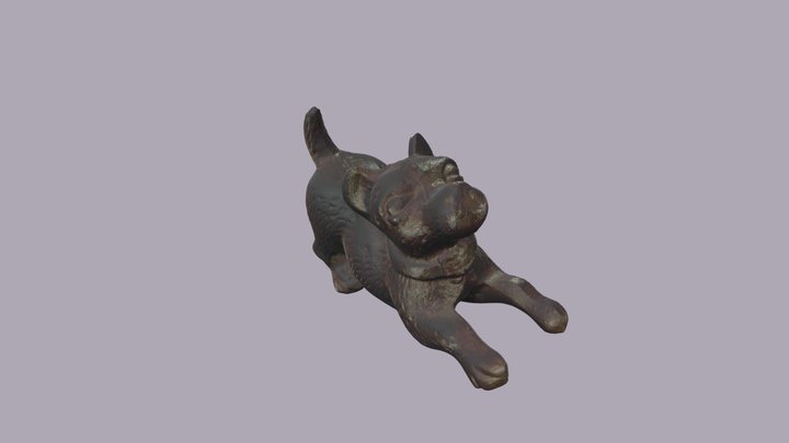 Antique Cast Iron Dog 3D Model