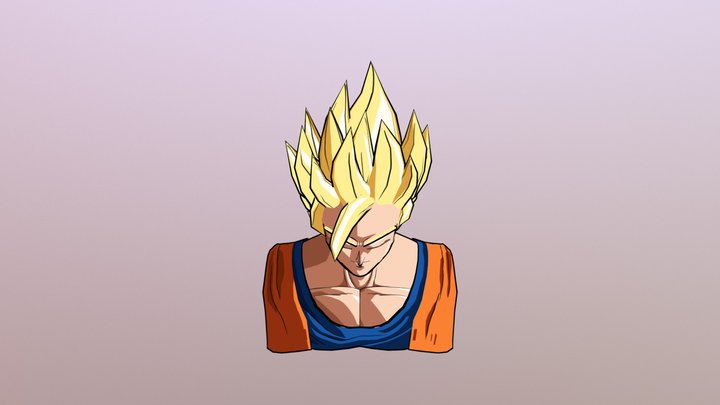 Son Goku fan art 3D Model