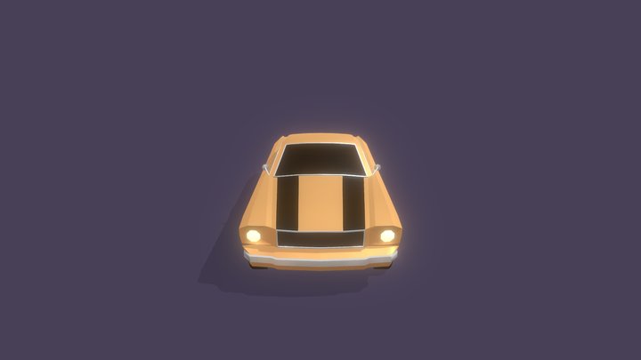 Ford Mustang 1965 low poly 3D Model