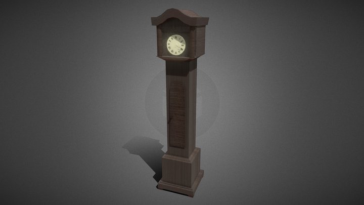 Grandfather Clock 3D Model