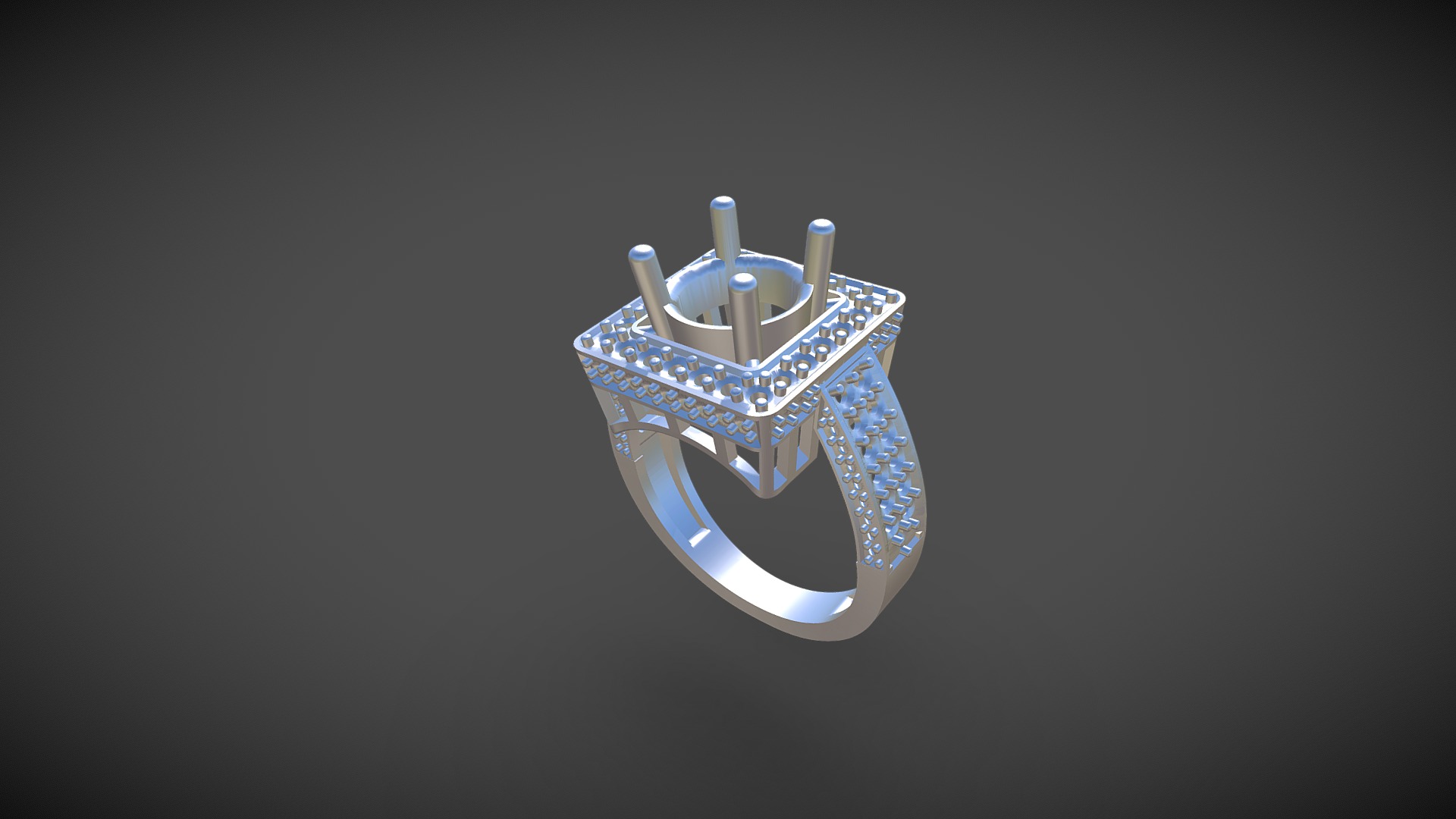3D model Diamond Solitaire Ring for Women - This is a 3D model of the Diamond Solitaire Ring for Women. The 3D model is about logo.