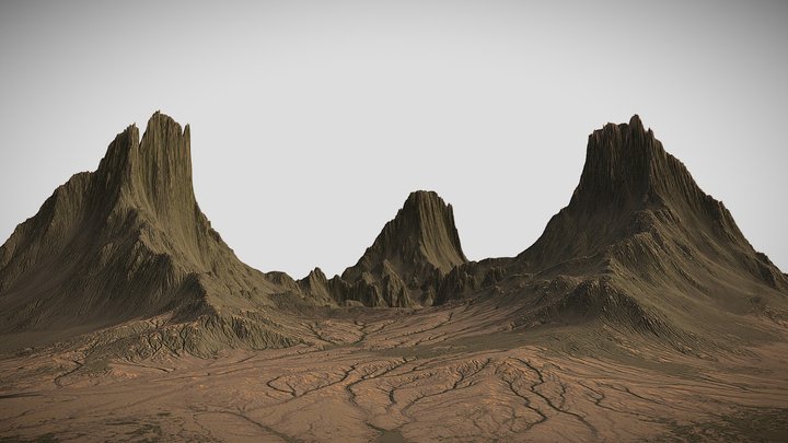 Three Mountains 3D Model