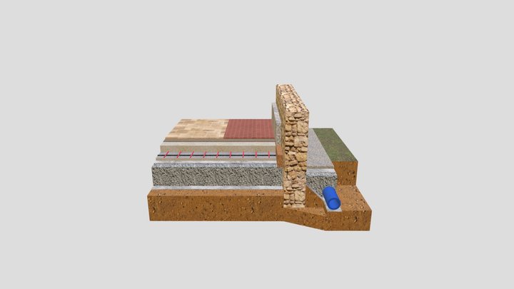 Renovation Chauffage Au Sol Dans La Dalle 3D Model
