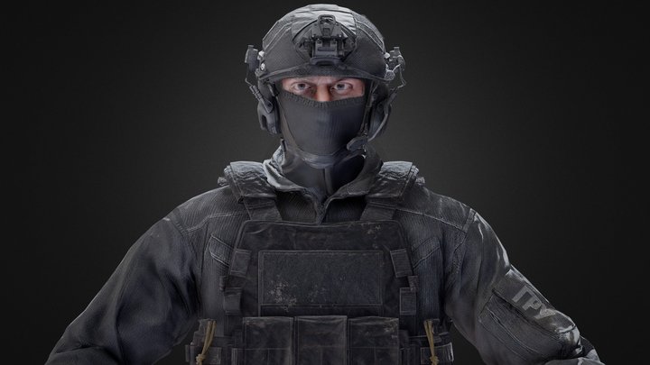 Spetsnaz GRU Operator | High-Poly 3D Character 3D Model