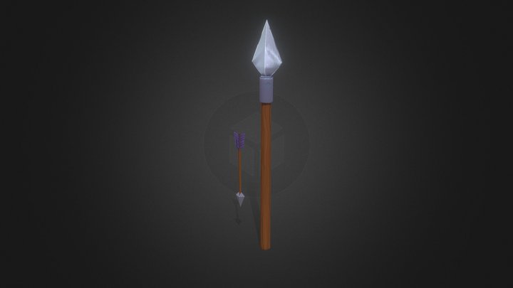 Harpoon and Arrow 3D Model