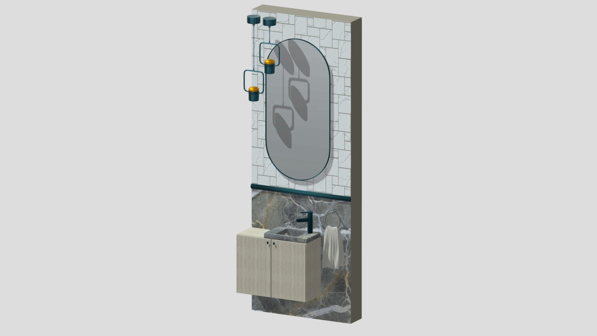 Nordic Bath Design V - Download Free 3D model by geppettomaster ... - Simple Nordic Bath Design