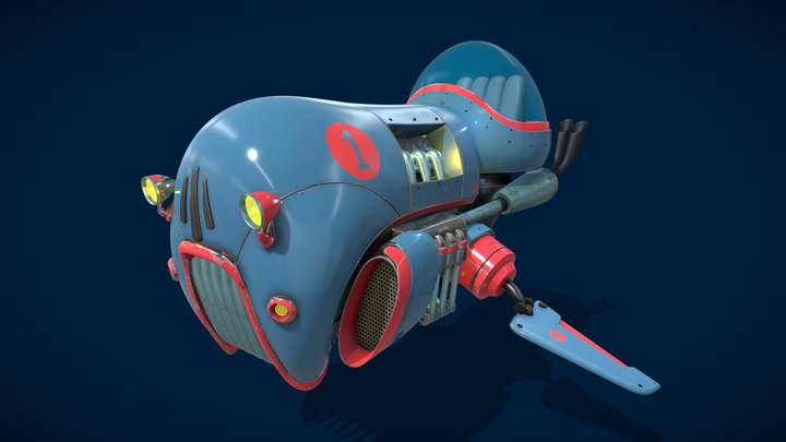 Humoro Aircraft game ready low poly NO.2 3D Model