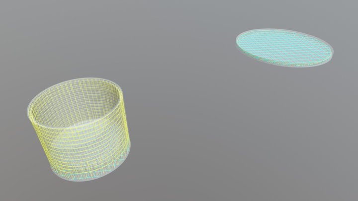 CYLINDRYCZNY ZBIORNIK ŻELBETOWY 10m3 3D Model