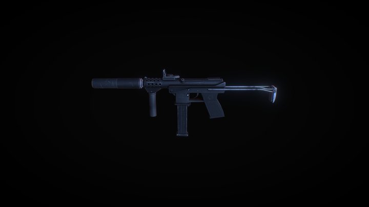 TEX-9 (Intratec TEC-9) - Tactical 3D Model