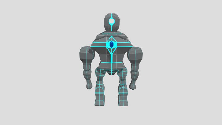 Rock Monster (Blue) 3D Model