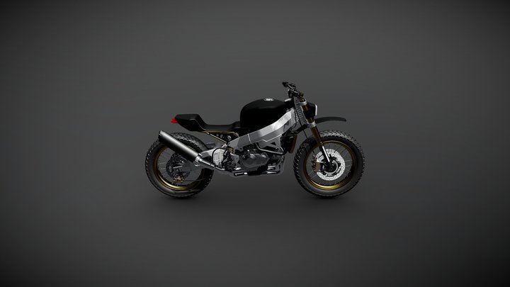 Custom Honda Scrambler 3D Model