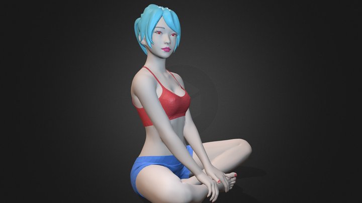 Girl_Color_Relax 3D Model