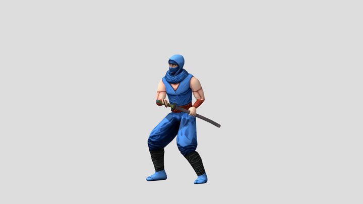 Ninja Handpainted Lowpoly 3D Model