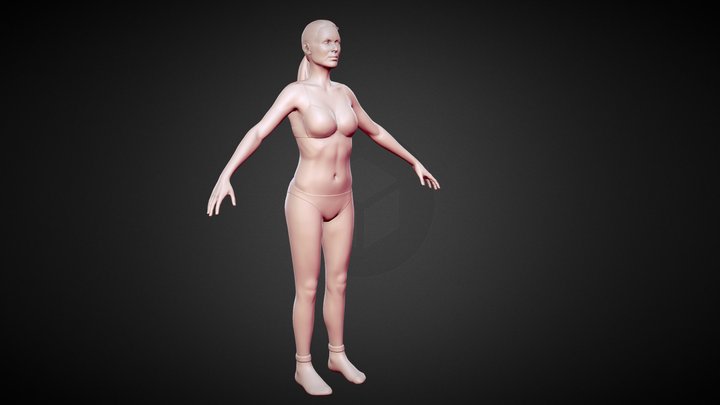 Ilona Nude Model 3D Model