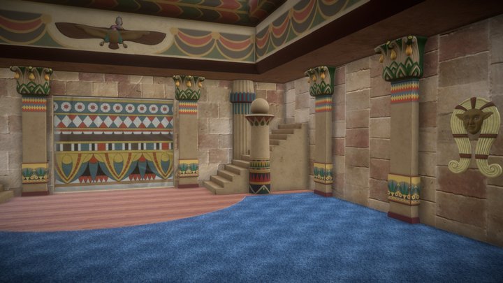 Egyptian Temple 3D Model