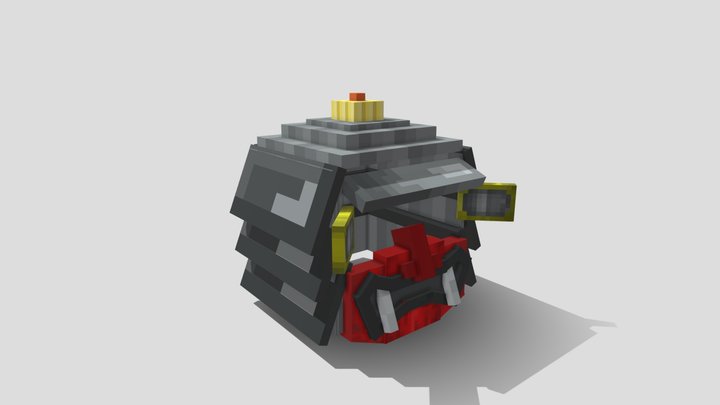 Minecraft Samurai Helmet 3D Model