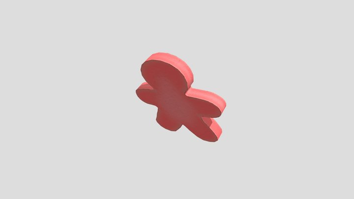 Wooden Human Shape 3D Model