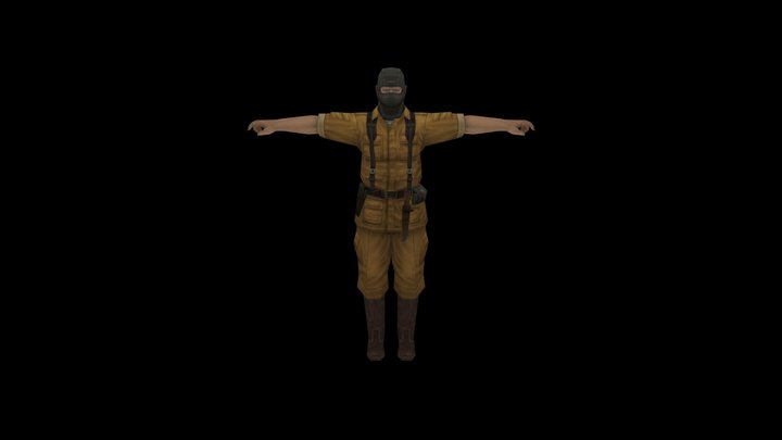 PSP MGS Portable Ops USSR Male B – Modello 3D gratuito STL