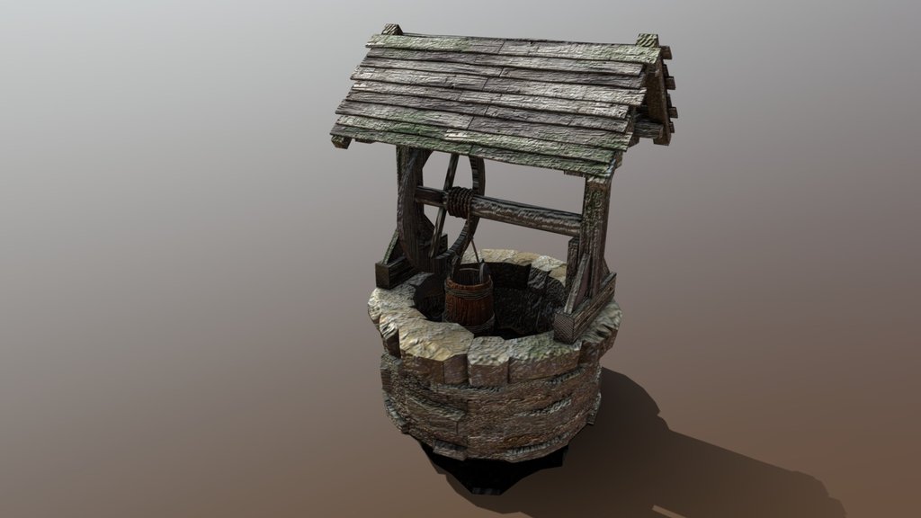 Old Well with Hanging Bucket