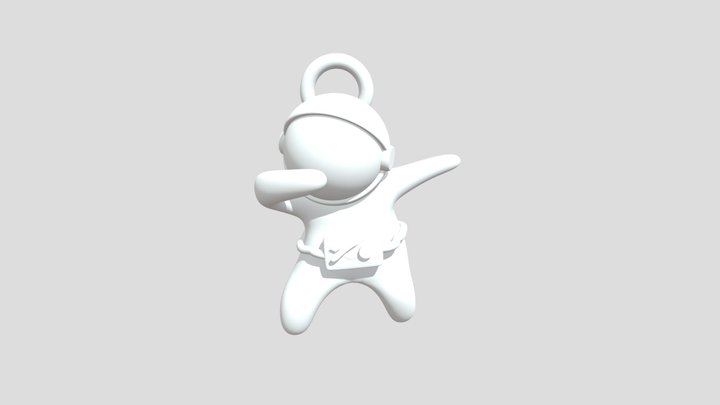 3D Print - Keychain - Astronaut - Dab 3D Model