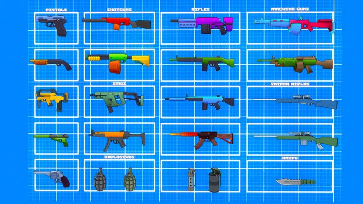 Stylize Low Poly Weapon Pack 3D Model