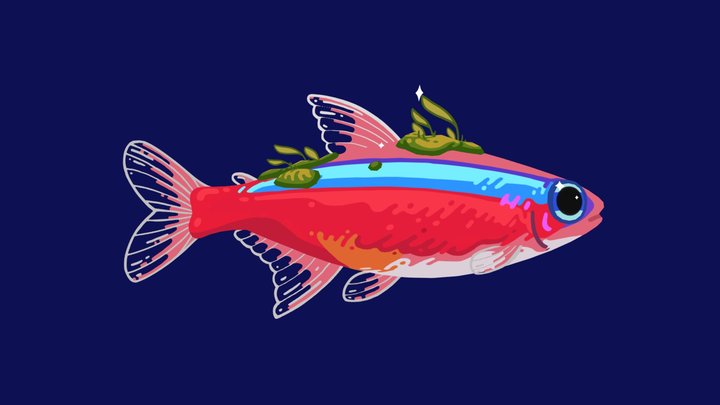 Neon Fish - DTIYS 3D Model