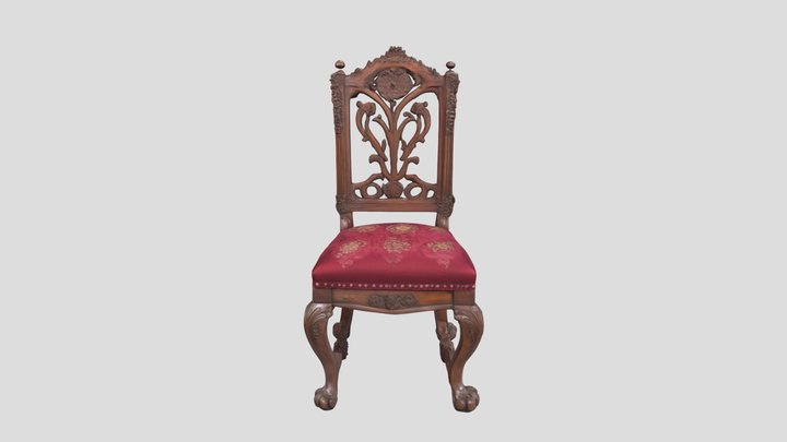 Ornate Antique Chair 3D Model
