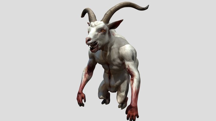 Thistlegrim - monster goat – Kostenloses 3D-Modell STL