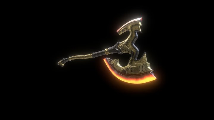 Fantasy Axe 3D Model