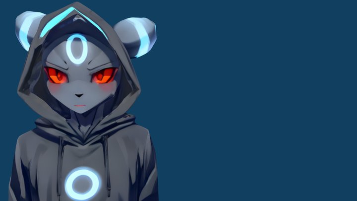 Umbreon w/ Hoodie 3D Model