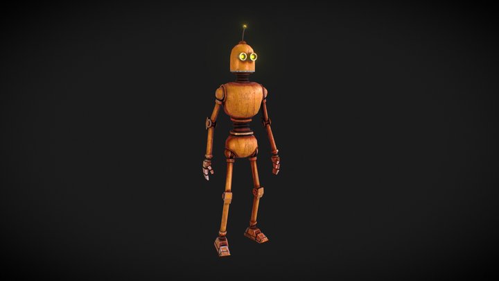 Cartoon PBR Robot 3D Model