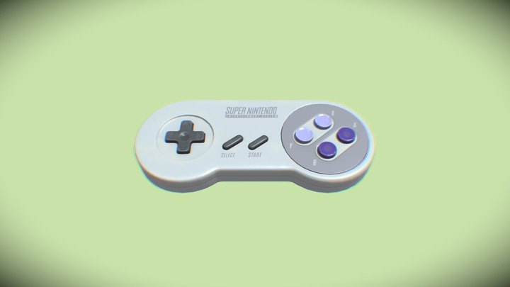 Snes Controller 3D Model