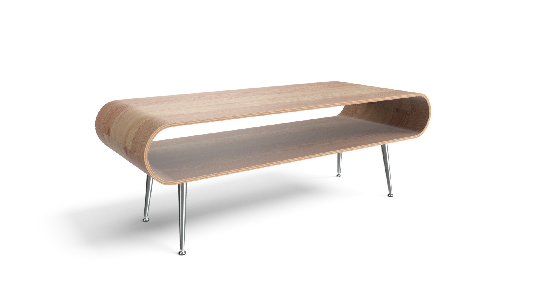 Hooper Storage Coffee Table, Natural Ash