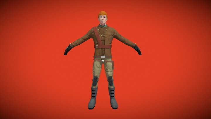 Retro Character Study 3D Model