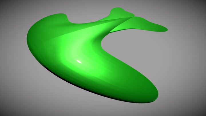 Dolphine hydrofoil wing 3D Model
